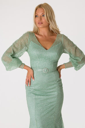 Rain Green Evening Dress