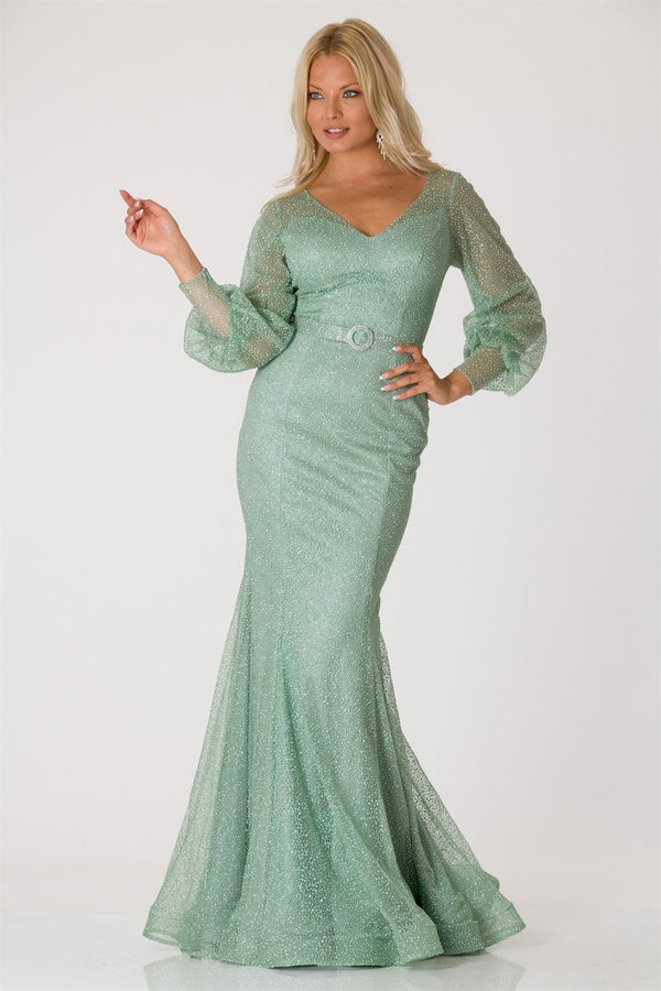 Rain Green Evening Dress