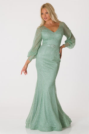 Rain Green Evening Dress