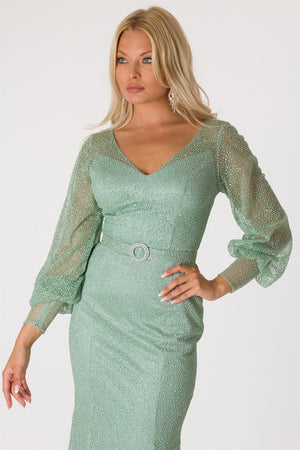 Rain Green Evening Dress