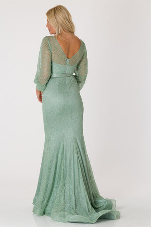 Rain Green Evening Dress