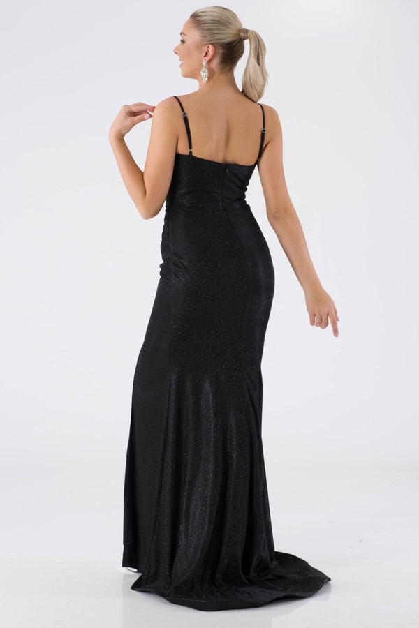 Jade black evening dress dress