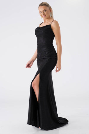 Jade black evening dress dress