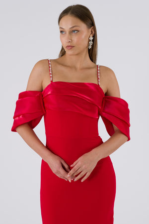 Zamora Red Evening Dress