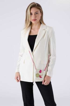 Zeo Ecru Woman Jacket (حجم كبير)