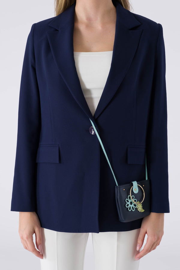 Zeo Navy Blue Woman Jacket