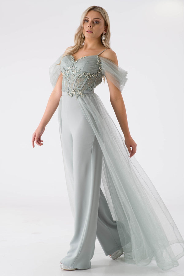 Zinble Mint Evening Dress