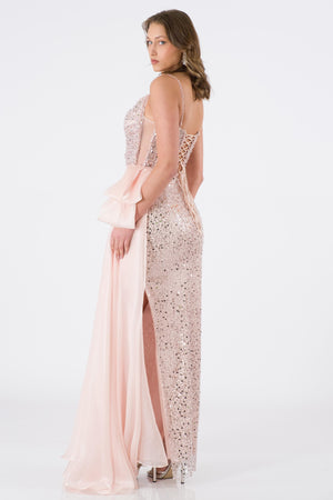 Zyla powder evening dress dress