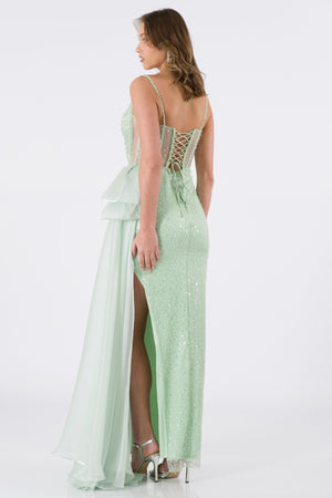 Zyla Mint Evening Dress