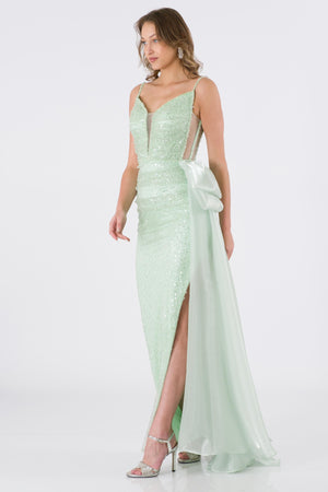 Zyla Mint Evening Dress